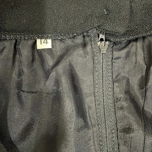 Vintage 70’s, 80’s Wool Skirt and Jacket Set Suit Black Velvet Appliqués - Picture 7 of 16